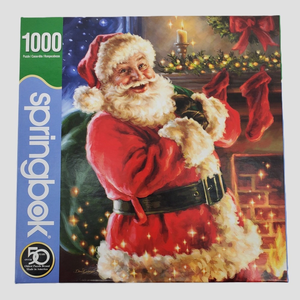 Springbok Twas the Night Before Christmas 1000 Piece Jigsaw Puzzle Santa Claus